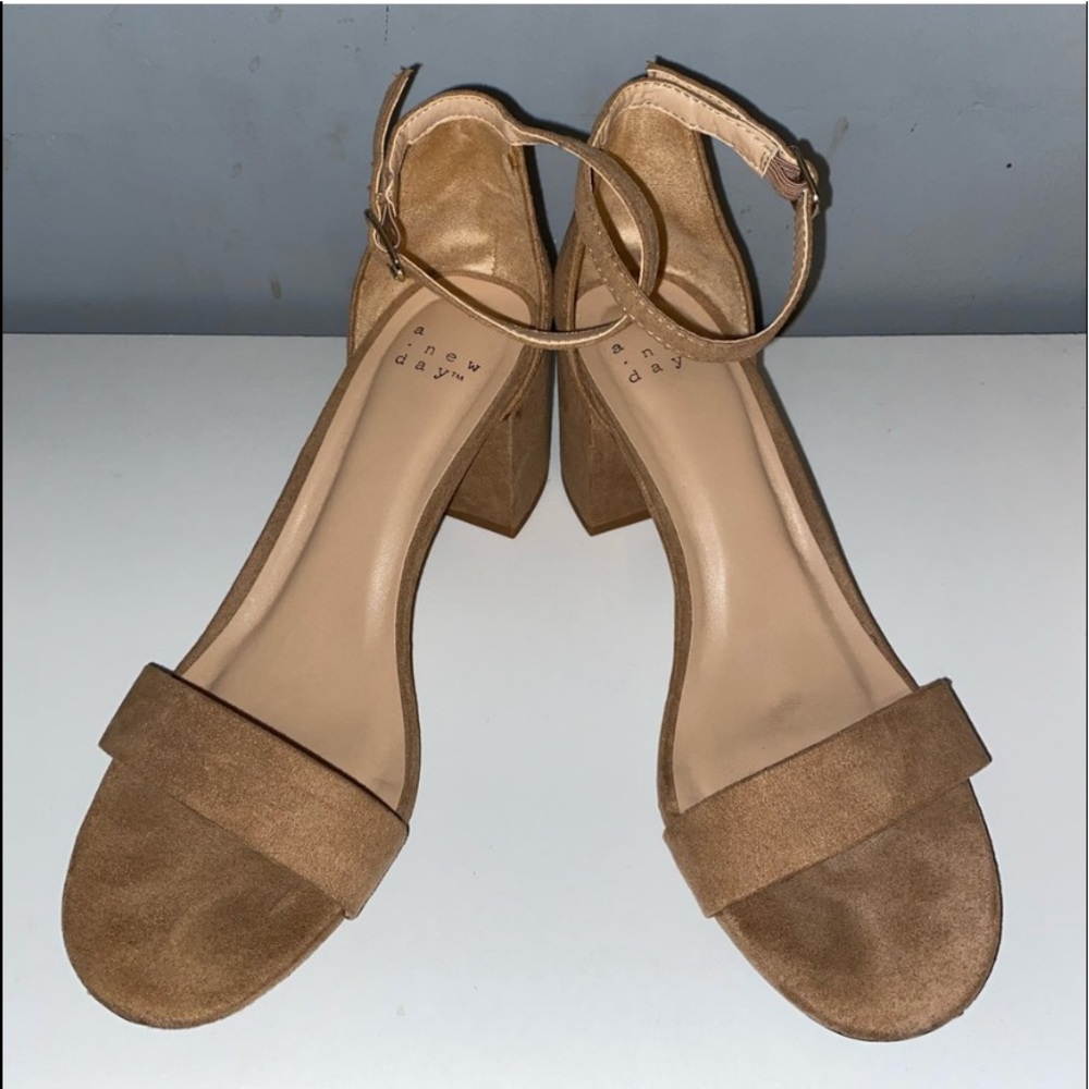 • target nude block heels •